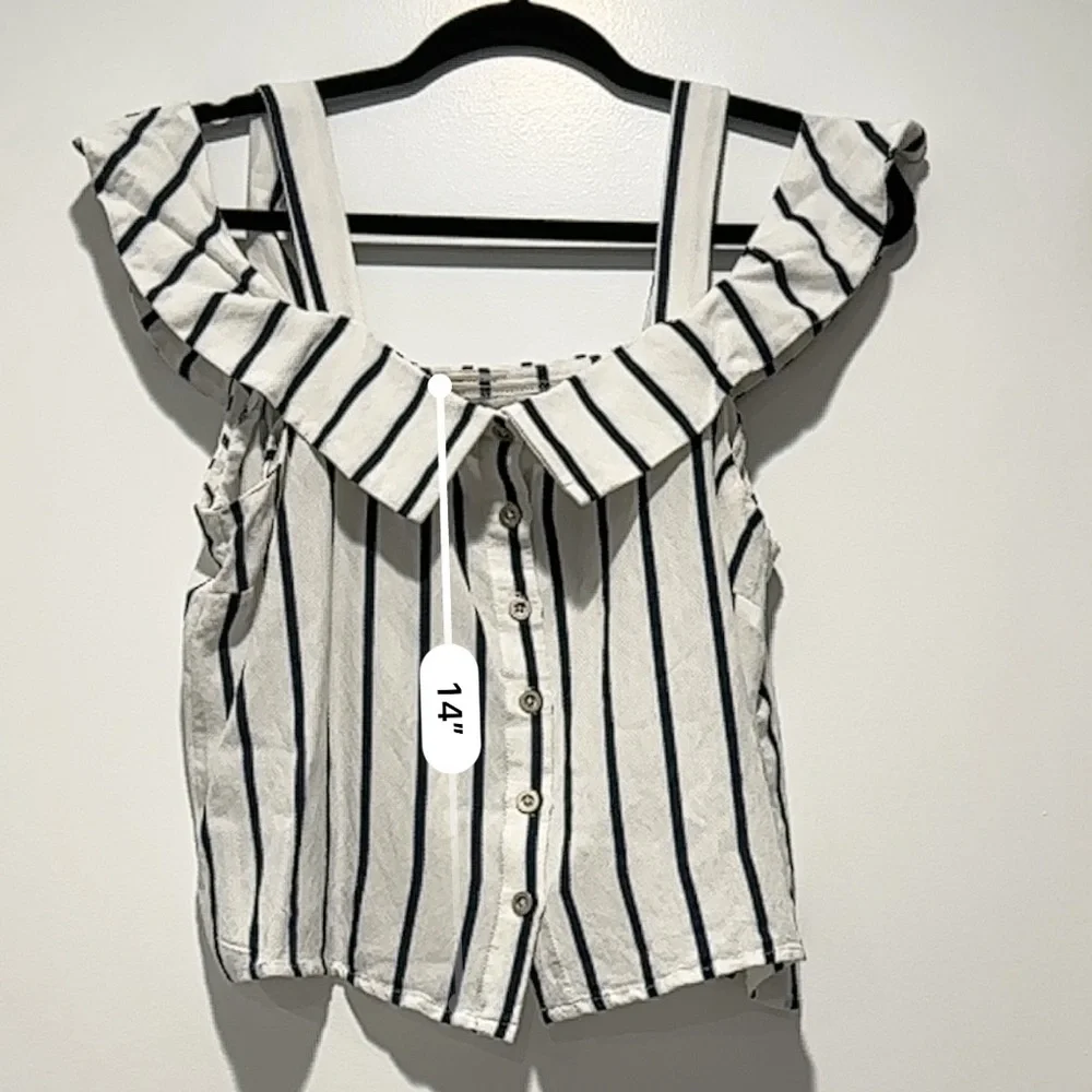 En Crème matching striped set with tank top and pants